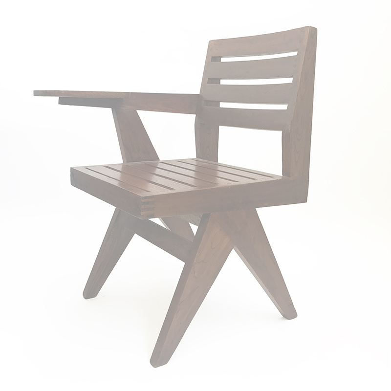 Pierre Jeanneret Chandigarh Writing Chair Wooden board