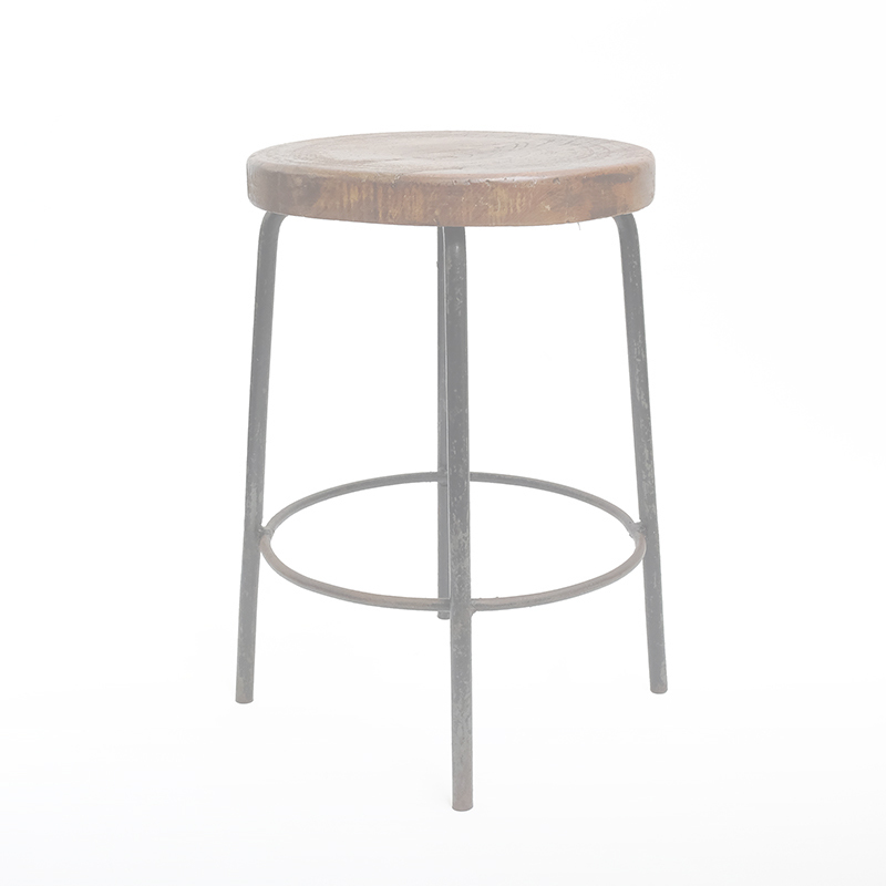Pierre Jeanneret Iron Low Stool