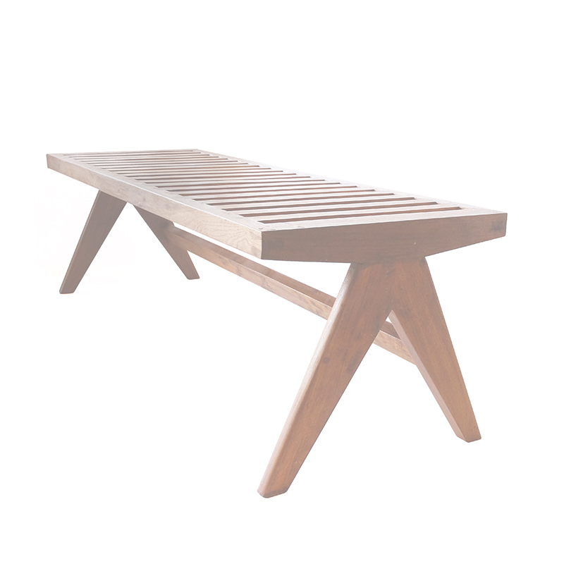 Pierre Jeanneret Chandigarh Teak Bench