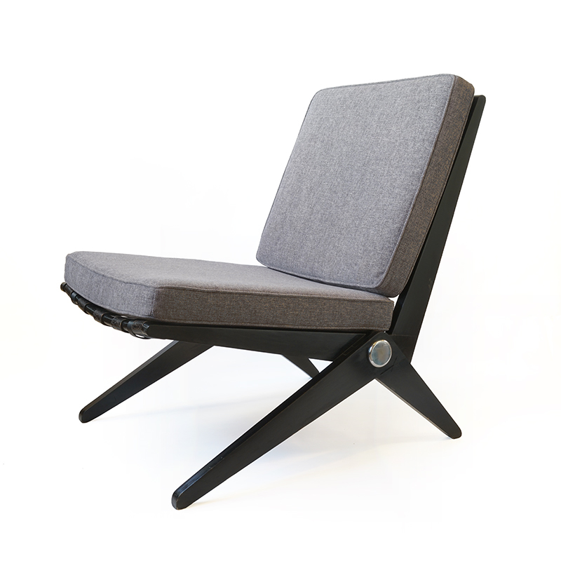 Pierre Jeanneret Knoll Scissor Lounge Chair Pair