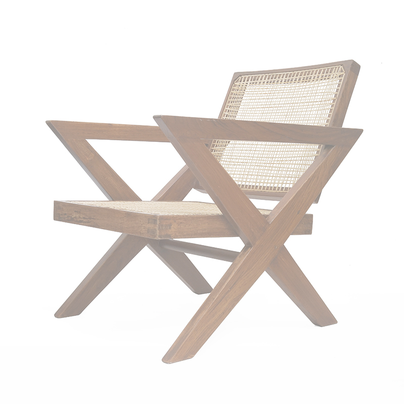 P.Jeanneret Chandigarh X-Leg Easy Armchair