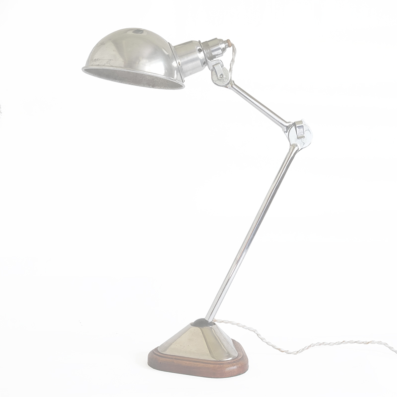 Lamp GRAS #206+#1061 Woodbase Nickel