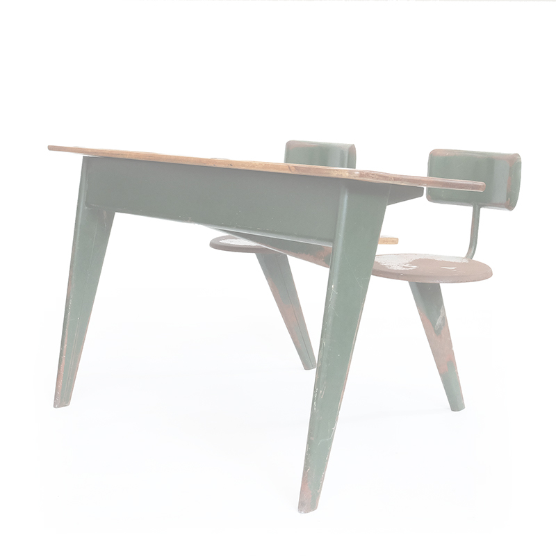 Jean Prouve 2 Seater School Desk PP 11
