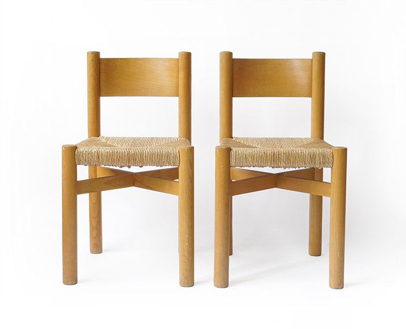 Charlotte Perriand Meribel Chair Pair | maison de clozzet