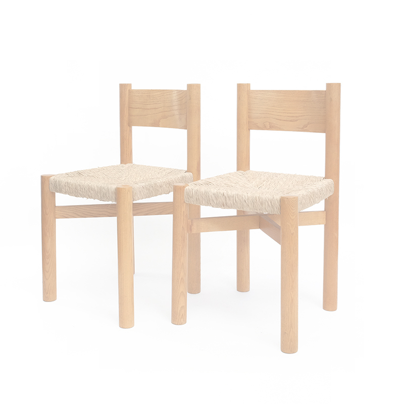 Charlotte Perriand Meribel Chair Pair