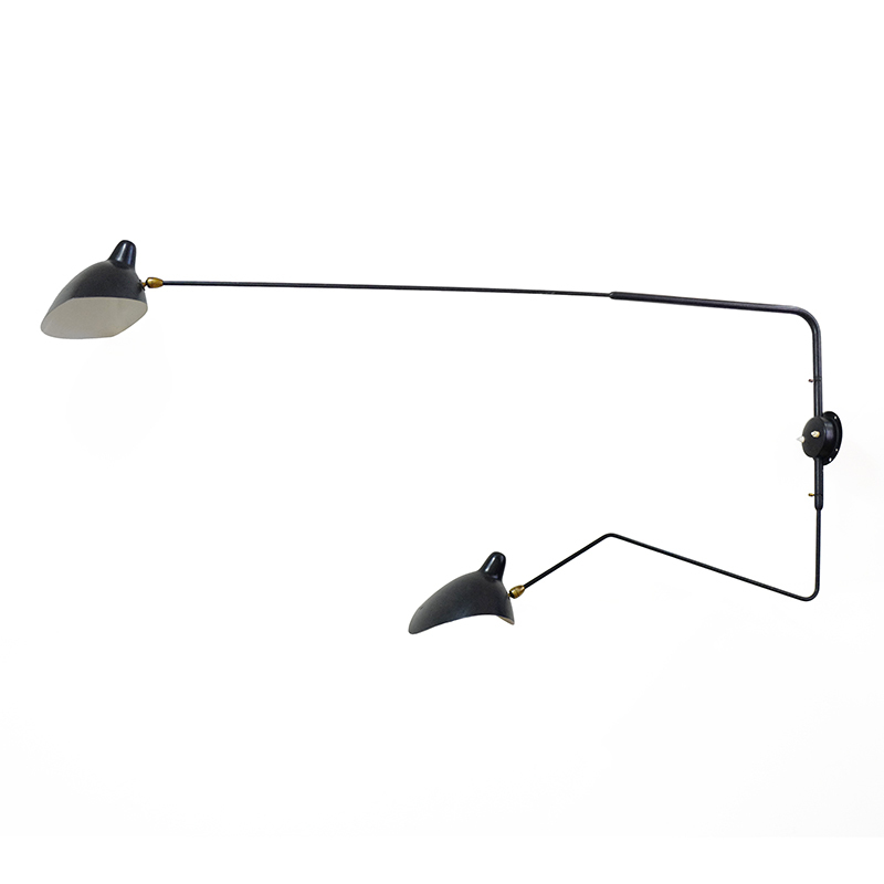 Serge Mouille Two Arms Wall Lamp