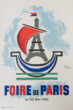 フランス ジャン・カルリュの ビンテージポスターclozzet