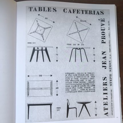 アトリエジャンプルーヴェのカフェテリアテーブルのカタログ